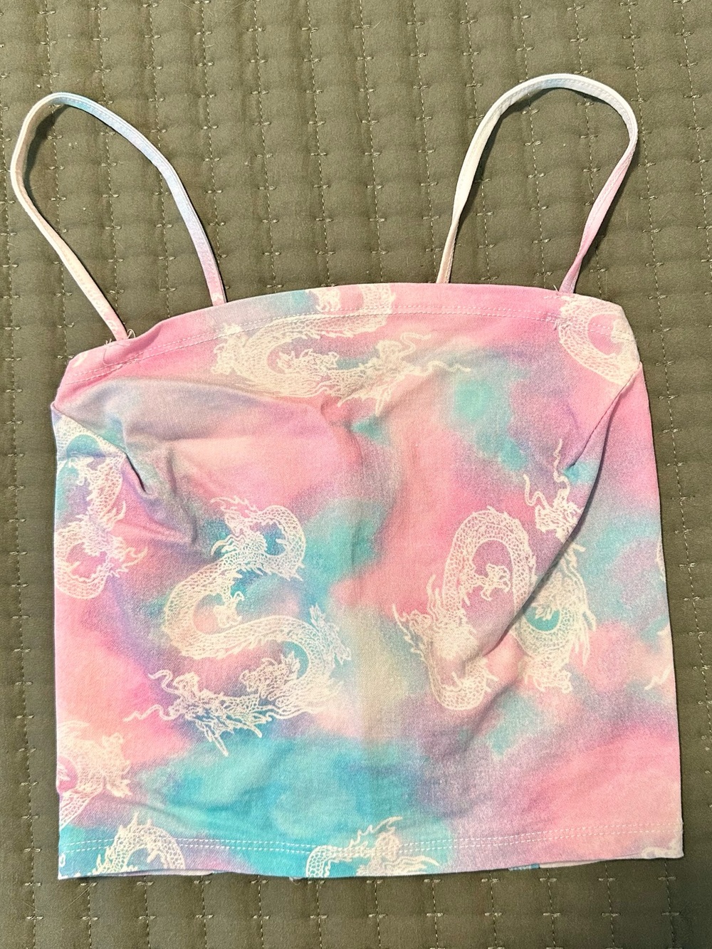 rue21 Pastel Pink & Blue Dragon Print Women’s Cami Top Size S